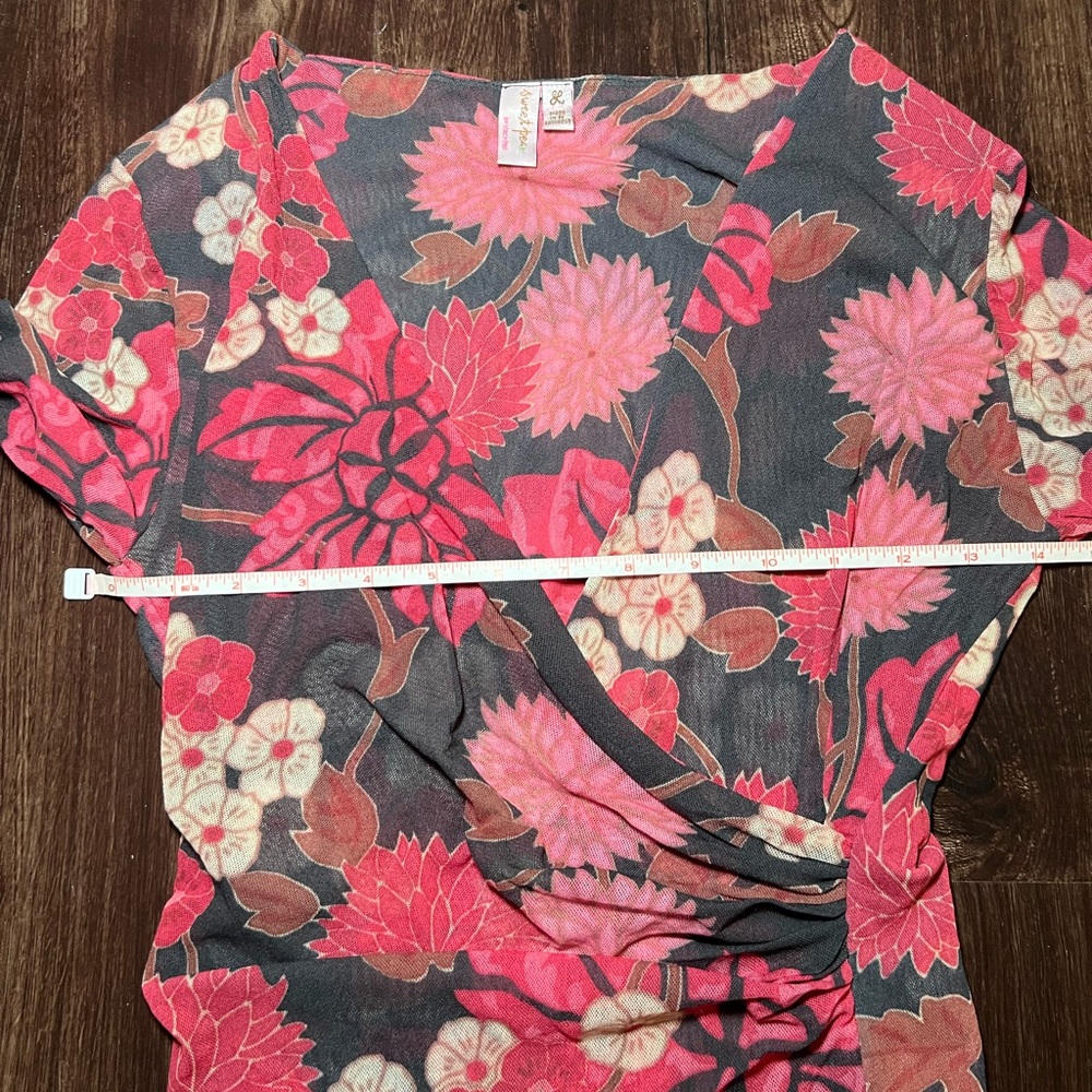 Vintage Y2K Anthropologie Sweet Pea Mesh Sheer Long Sleeve Blouse Size Large - Picture 5 of 6